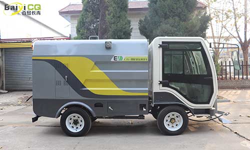 小型純電動(dòng)高壓清洗車城市窗口人行道清潔好幫手