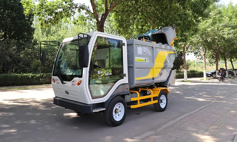 純電動(dòng)小型垃圾車(chē)，市政物業(yè)街道垃圾轉(zhuǎn)運(yùn)，操作簡(jiǎn)單又靈活！